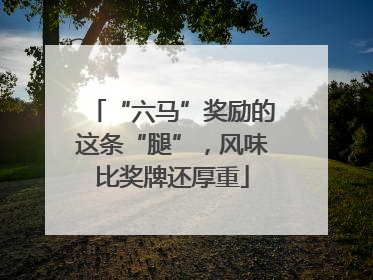 “六马”奖励的这条“腿”，风味比奖牌还厚重