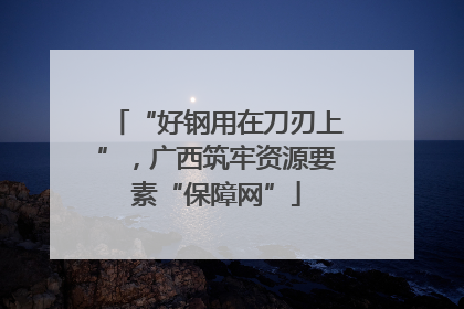 “好钢用在刀刃上”，广西筑牢资源要素“保障网”