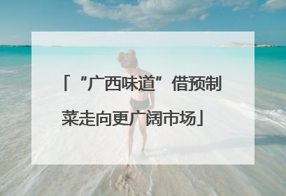 “广西味道”借预制菜走向更广阔市场