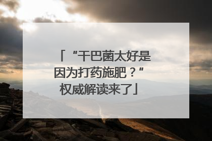 “干巴菌太好是因为打药施肥？”权威解读来了