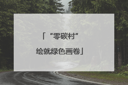 “零碳村” 绘就绿色画卷