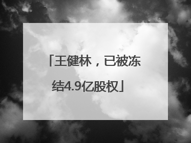 王健林，已被冻结4.9亿股权
