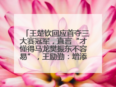 王楚钦回应首夺三大赛冠军，直言“才懂得马龙樊振东不容易”，王励勤：增添很大信心