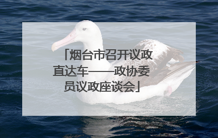 烟台市召开议政直达车——政协委员议政座谈会