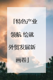特色产业领航 绘就外贸发展新画卷