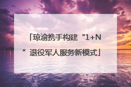 琼渝携手构建“1+N”退役军人服务新模式