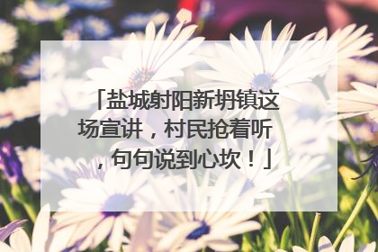 盐城射阳新坍镇这场宣讲，村民抢着听，句句说到心坎！
