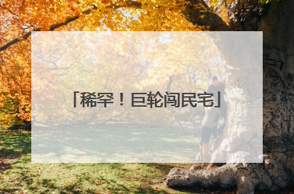 稀罕！巨轮闯民宅