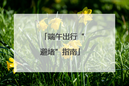 端午出行“避堵”指南