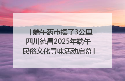 端午药市摆了3公里 四川德昌2025年端午民俗文化寻味活动启幕