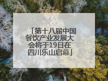 第十八届中国餐饮产业发展大会将于19日在四川乐山启幕