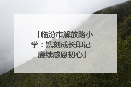 临汾市解放路小学：镌刻成长印记 赓续感恩初心