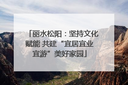 丽水松阳：坚持文化赋能 共建“宜居宜业宜游”美好家园