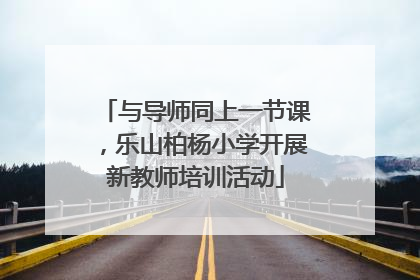 与导师同上一节课，乐山柏杨小学开展新教师培训活动