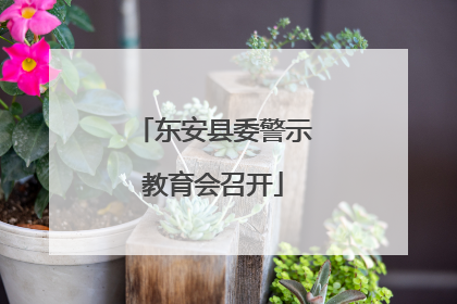 东安县委警示教育会召开
