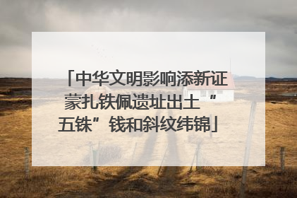 中华文明影响添新证 蒙扎铁佩遗址出土“五铢”钱和斜纹纬锦