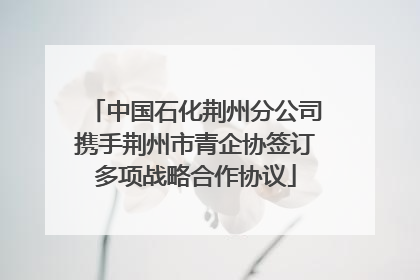中国石化荆州分公司携手荆州市青企协签订多项战略合作协议