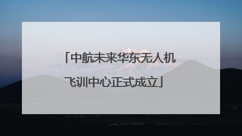中航未来华东无人机飞训中心正式成立