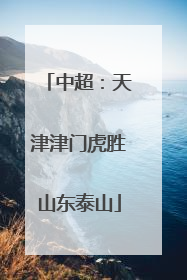 中超：天津津门虎胜山东泰山