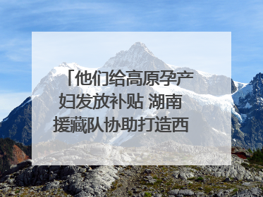 他们给高原孕产妇发放补贴 湖南援藏队协助打造西藏首家高原产儿协同中心