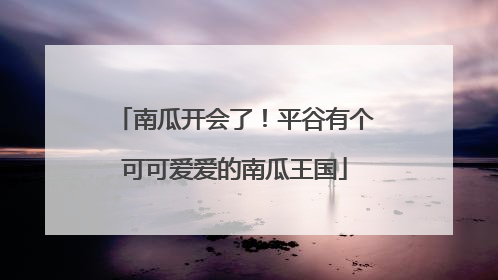 南瓜开会了！平谷有个可可爱爱的南瓜王国