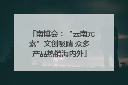 南博会：“云南元素”文创吸睛 众多产品热销海内外