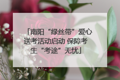 南阳“绿丝带”爱心送考活动启动 保障考生“考途”无忧