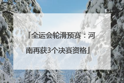 全运会轮滑预赛：河南再获3个决赛资格