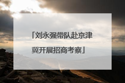 刘永强带队赴京津冀开展招商考察