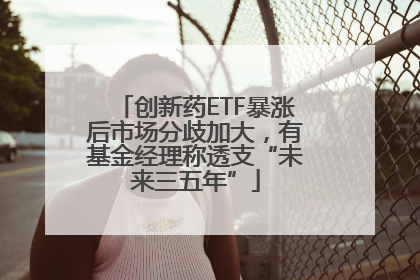 创新药ETF暴涨后市场分歧加大，有基金经理称透支“未来三五年”