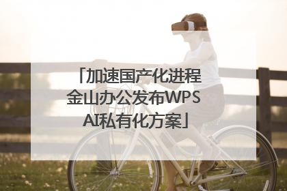 加速国产化进程 金山办公发布WPS AI私有化方案