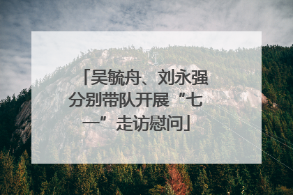 吴毓舟、刘永强分别带队开展“七一”走访慰问