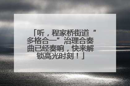 听，程家桥街道“多格合一”治理合奏曲已经奏响，快来解锁高光时刻！