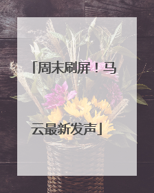 周末刷屏！马云最新发声