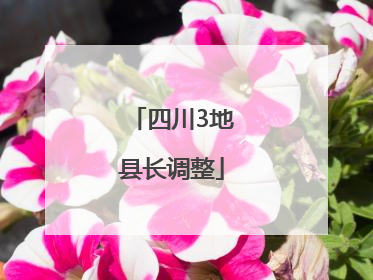 四川3地县长调整