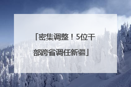 密集调整！5位干部跨省调任新疆