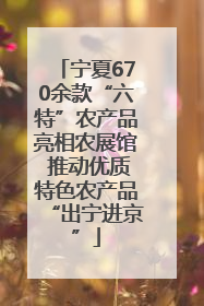 宁夏670余款“六特”农产品亮相农展馆 推动优质特色农产品“出宁进京”