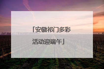 安徽祁门多彩活动迎端午