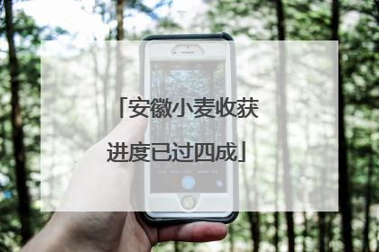 安徽小麦收获进度已过四成