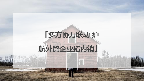 多方协力联动 护航外贸企业拓内销