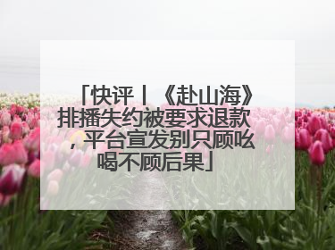 快评丨《赴山海》排播失约被要求退款，平台宣发别只顾吆喝不顾后果