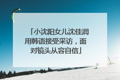 小沈阳女儿沈佳润用韩语接受采访，面对镜头从容自信