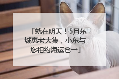 就在明天！5月东城惠老大集，小东与您相约海运仓→
