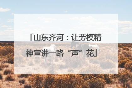 山东齐河：让劳模精神宣讲一路“声”花