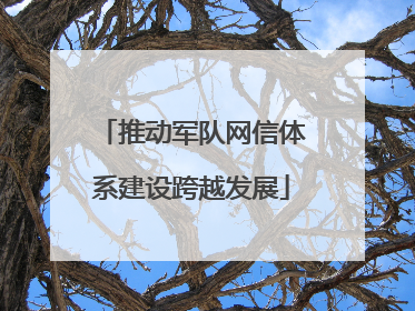 推动军队网信体系建设跨越发展