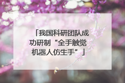 我国科研团队成功研制“全手触觉机器人仿生手”