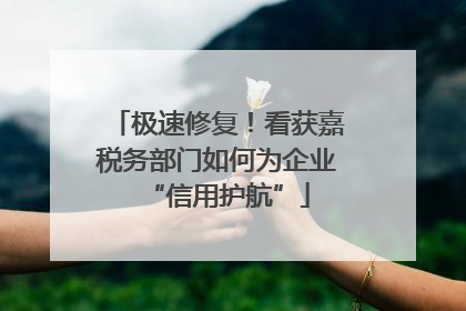 极速修复！看获嘉税务部门如何为企业“信用护航”