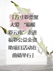 方寸彩票聚大爱 “福暖彩云南”走进福彩公益金资助项目活动在曲靖举行
