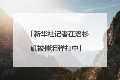 新华社记者在洛杉矶被催泪弹打中