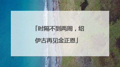 时隔不到两周，绍伊古再见金正恩